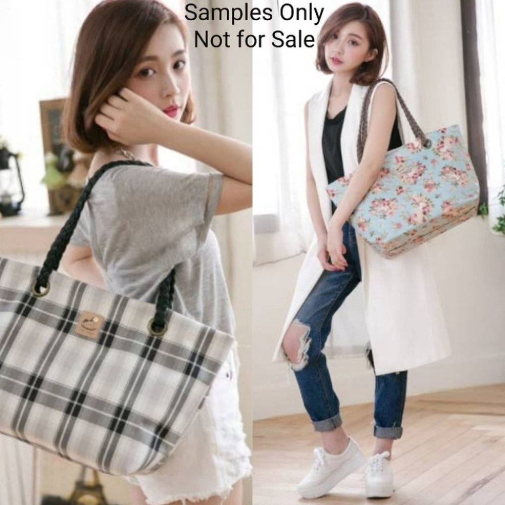 Waterproof Snow Corgi Woven Tote Shoulder Bag - Picture 6 of 11